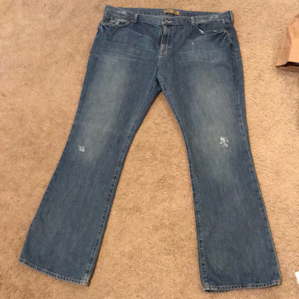 Old Navy 20Long low-waist lightly distressed jeans